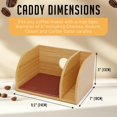 thumbnail image 3 of HEXNUB - Caddy y tapa para cafetera de goteo Soporte de bambú compatible con garrafas de café Chemex Bodum Cosori Estera resistente al calor Soporte de filtro para cafetera de goteo - Estera marrón, 3 of 5