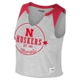 thumbnail image 2 of Women's Colosseum x Wrangler Heather Gray Nebraska Huskers Vintage Muscle Cropped T-Shirt, 2 of 3