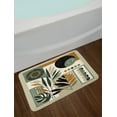 thumbnail image 2 of Ambesonne Monstera Bath Mat, Abstract Boho Leaves Art, 30.2" x 20", Dark Sepia Pale Brown, 2 of 3