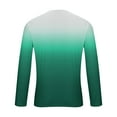 thumbnail image 4 of Men’s T-Shirt Ombre Long Sleeve Top Fall Fashion Athletic Sweatshirts Loose Pullover Graphic Tee Shirts Big and Tall Crewneck Sweatshirts Sports Tees, 4 of 4