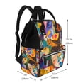 thumbnail image 2 of Disketp Abstract Musical Faces for Large Capacity Multi-pocket Baby Bag, Multifunctional Travel Backpack Diaper Bag, Care Bag, Unisex, Fashionable and Durable, 2 of 6
