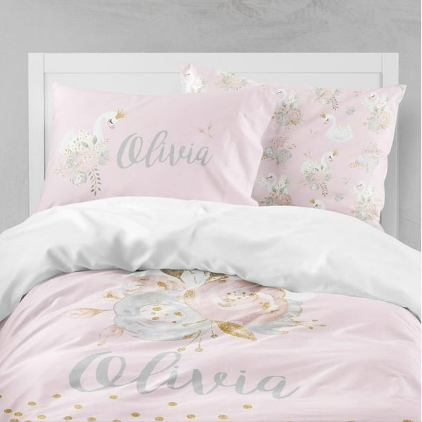 Juego de cama infantil personalizado Lago de los Cisnes (edredón o funda nórdica)