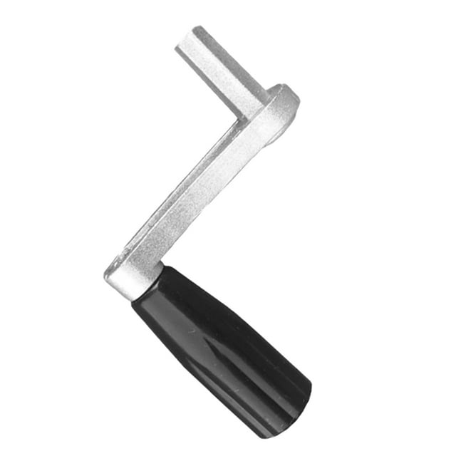 Luxshiny Manivelle de Camping Robuste Argentée en Plastique Manivelle Manuelle pour Divers Emplacements 1Pcs