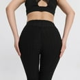 thumbnail image 3 of Pantalones de yoga de cintura alta para mujer: realzan los glúteos, leggings con bolsillos, tejido elástico, ideales para fitness/casual, tallas S-XXL, 3 of 4