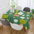thumbnail image 5 of GZHJMY Cute Frog Tablecloth, Rectangle Waterproof Washable Polyester Table Cover for Picnic Dinner Holiday Party Decor, 54 x 72 Inch, 5 of 7