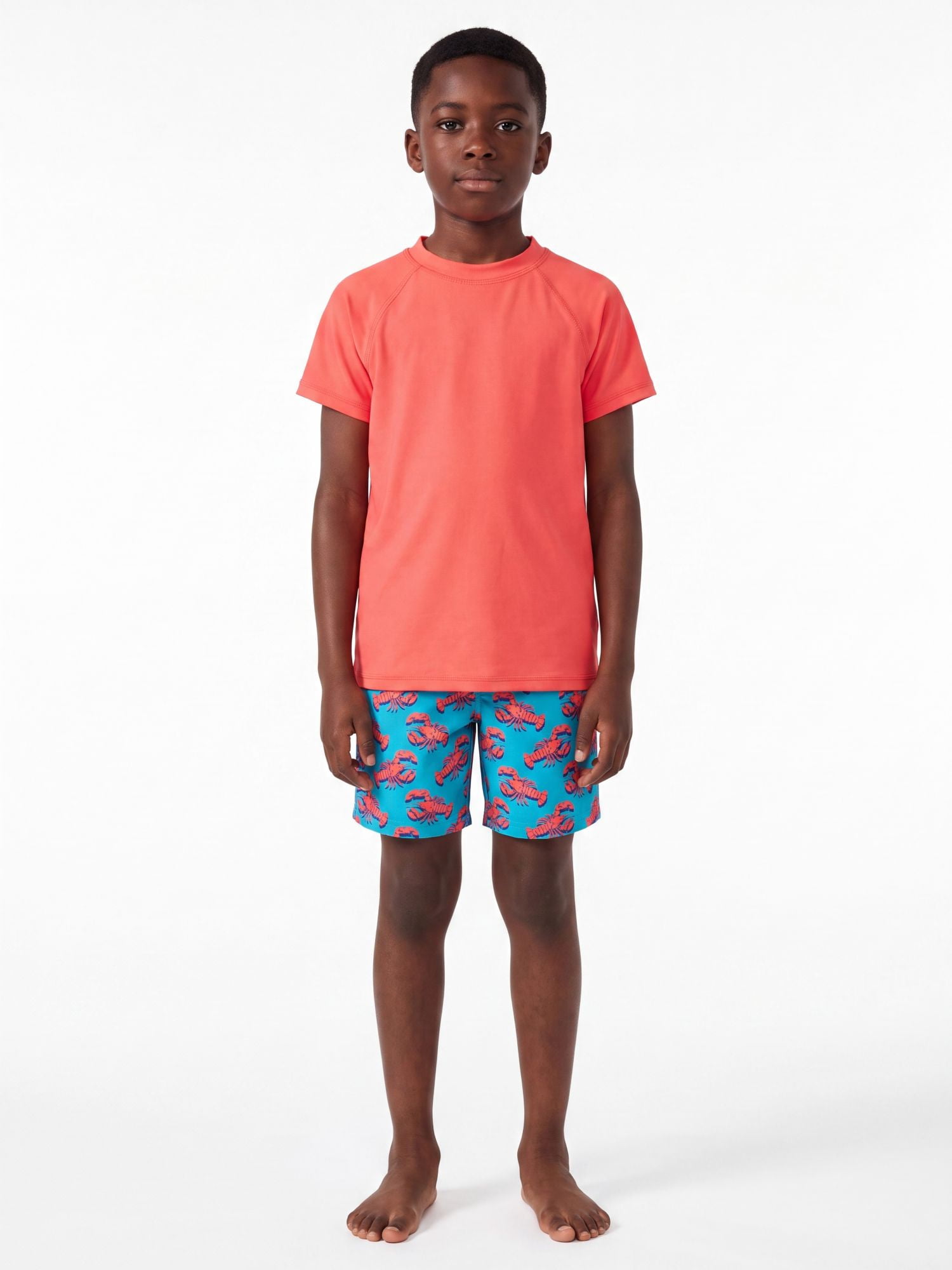 Ocean Gear Boys Short Sleeve Rash Guard Swim Top, Sizes 4-18