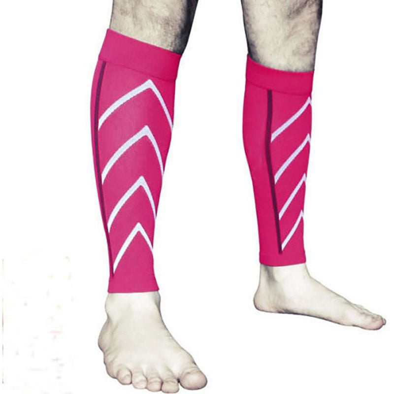 Compression Calf Sleeves Perfect for Men Women Runners Cycling Improve Performance 1 Pair Leg Compression Socks for Shin Splints & Calf Pain Relief Small, Red Fire Circulation & Recovery 
