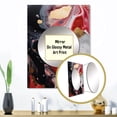 thumbnail image 3 of Designart "Infused Marble in Red and Black" Abstract Marble Mirror Wall Decor - Modern Red Abstract Large Mirror For Wall Art Decor - 32" x 24" Inch, 3 of 5