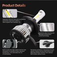 thumbnail image 5 of For Toyota Highlander 2008-2010-2x 6000K White LED Headlight Bulbs High/Low Beam 2pcs, 5 of 12