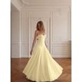 thumbnail image 4 of Elegant Yellow Pleated Maxi Dress With Spaghetti Straps For Casual Date Holiday Wedding Guest, 4 of 8