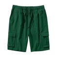 thumbnail image 4 of Joau Mens Casual Cargo Shorts Classic Stretch Drawstring Cargo Shorts Outdoor Quick Dry Lightweight Camping Hiking Workout Shorts with 6 Pockets, 4 of 6