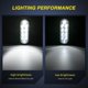 thumbnail image 4 of Luces traseras LED ovaladas blancas de 6 pulgadas para remolque, 2 piezas, 10 LED con ojales de montaje empotrado, IP67, luces de marcha atrás/retroceso impermeables para RV, camión, Jeep, 4 of 5