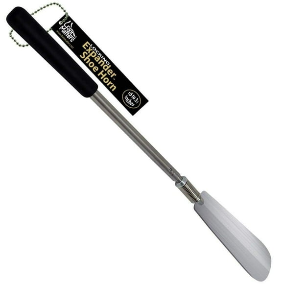 FootMatters Expander Shoe Horn Extra Long Handle - Twist to Lock - Extends 16 to 31 inches