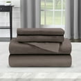 thumbnail image 2 of Cotton Flannel Trellis or Solid Deep Pocket Sheet Set by Blue Nile Mills, Twin, Grey, 2 of 3