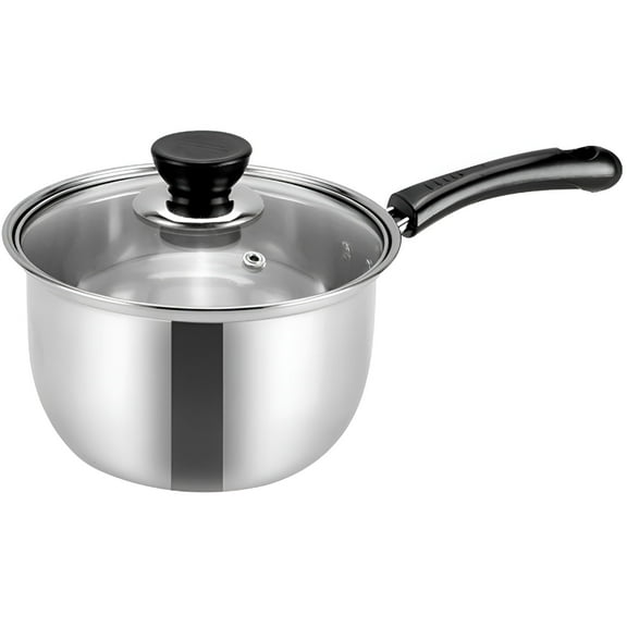ACDANC Stainless Steel Soup Pot Cooking Pots For Kitchen Small Sauce Pan Non Stick Stove Wok Nonstick Baby Glass