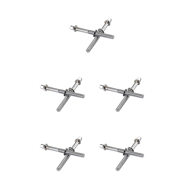 Eigraketly 2 Pieces Professional Practical Drum Screws Lightweight Drum Percussion Tension Metal Instrument Wear-resistant Key-Screw Rods Type2 NO2 Eigraketly CBP470850
