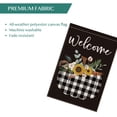 thumbnail image 4 of AVOIN Welcome Fall Pumpkin Garden Flag Buffalo Check Plaid Vertical Double Sided, Autumn Thanksgiving Holiday Yard Outdoor Decoration 12.5 x 18 Inch, 4 of 7