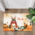 thumbnail image 4 of Happy Thanksgiving French Bulldog with Turkey Pumpkins Autumn Vibes Doormat Dog Lover Gifts Indoor Outdoor Welcome Mat - 12018, 4 of 5