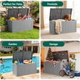 thumbnail image 2 of NIAIZEK Outdoor Lockable 100 Gallon Resin Deck Box, Gray, 2 of 7