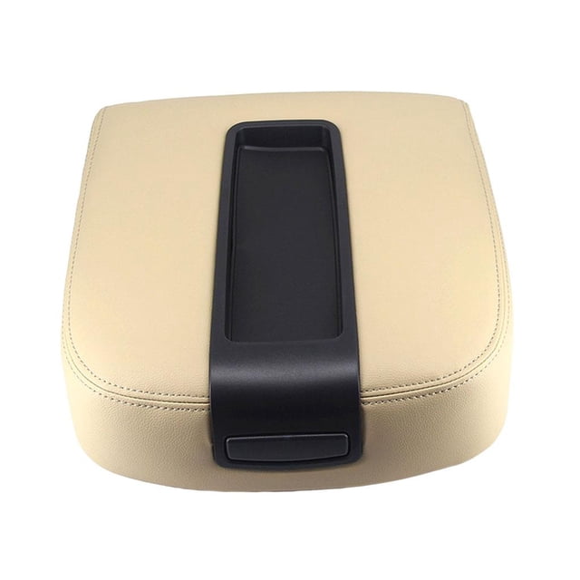 Cubierta de cuero para reposabrazos con tapa de consola central 15217111 Reemplazo directo Ajuste para 07-14 Fácil de instalar Accesorios Beige Macarena Tapa de la consola central
