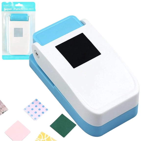 1 inch Square Punch, 2026 New Square Paper Punch, Lever Action Craft Punch Making 1X1 inch Equilateral Squares for Paper Crafting Scrapbooking DIY Card Making Arts Crafts Supplies