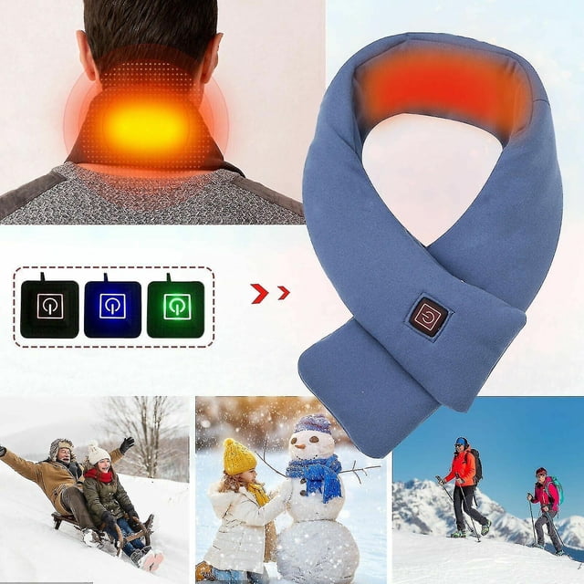 Bufanda calentada eléctrica con 3 niveles de calefacción Bufanda calefactora recargable por USB
