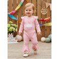 thumbnail image 3 of Cjfdfy Newborn Baby Girls Half First Birthday Outfit 1 / 2 Cake Embroidery Long Sleeve Striped Romper With Bell Bottom 1/2 Birthday Girl Clothes 1St Birthday Girl Outfit, 3 of 9