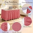 thumbnail image 4 of 6 Ft Table Skirt, Ruffled Checkered Table Cover, Buffalo Plaid Table Skirt, Gathered Tablecloth Skirt, Teacher Desk Skirt, Grid Pattern Table Drape for Banquet & Farmhouse Decoration, 4 of 5