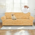 thumbnail image 4 of XYZCANDO Yellow Sofa Cover Stretch Couch Cover Sofa Slipcovers for 1 Cushion Couch 3 Seater Furniture Sofa Armchair Covers, 4 of 6