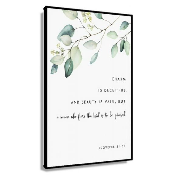 Proverbs 31 30 Mother's Day Bible Verse Print, Printable Wall Art, Scripture Bible Verse Wall Art Canvases Picture Printing Poster Decoration