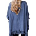 thumbnail image 7 of Fznquz Summer Cardigan for Women Open Front Denim Sweater 2025 Fall Winter Peplum Blue Jacket, 7 of 7