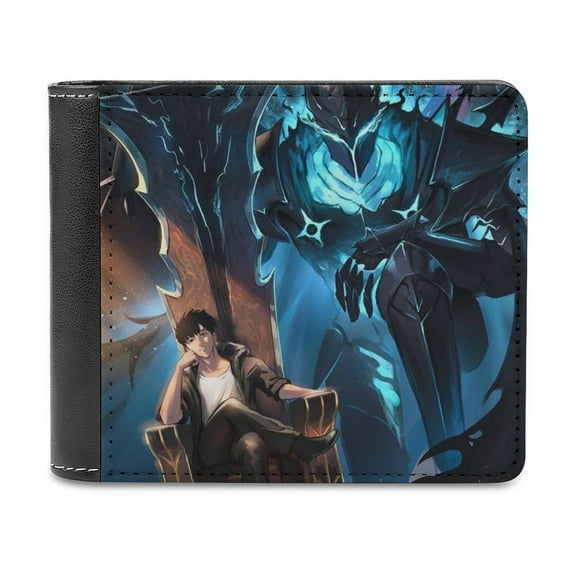 Solo Leveling Slim Bifold Wallet Purse Leather Wallets for Men Women Card Holder Wallets - Thin & Stylish