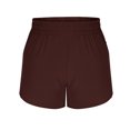 thumbnail image 5 of JSheng Women's Casual Short Pants Women Summer Running Sports Pants With Pockets Side Zippers Solid Color Elastic Waist Slit Shorts Brown S, 5 of 5