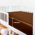 thumbnail image 2 of 2 Pack Silk Satin Fitted Crib Sheet with Deep Pocket, Easy Care and Breathable Fitted Sheet for Toddler Bed, Boys, Girls, Brown, 28"×52"+8", 2 of 5