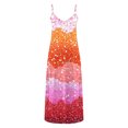 thumbnail image 3 of V Cuello Vestidos de Verano para las Mujeres 2025 Impresión sin Mangas Cuello Redondo Vestido Casual, Imitación Algodón Tirar Marco, 3 of 8