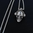 thumbnail image 3 of HIP HOP Rock Large Skull Head Pendant Chain Necklace For Men Halloween Skeleton Gift, 3 of 5