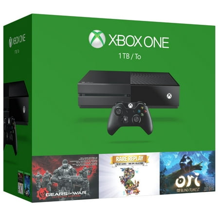 Xbox One 1TB Console - 3 Games Holiday Bundle (Gears of War: Ultimate Edition + Rare Replay + Ori and the Blind Forest) (Used/Pre-Owned)
