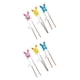 thumbnail image 4 of Yuarrent Palillos de metal Patrón de dibujos animados Niños Acero inoxidable Comedor profesional Utensilio de entrenamiento Prop puntos Vajilla Rosa/Amarillo/Azul 2piezas Yuarrent CBP352433, 4 of 6