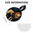thumbnail image 5 of Leo Constellation 2Pcs PU Leather Round Luggage Tags with Privacy Cover and Name ID Tag for Suitcase, Handbags, Backpacks, School Bags, 5 of 6