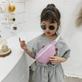 thumbnail image 3 of Kids Canvas Fanny Waist Bag Girls Chest Bum Pack Crossbody Pouch (Purple), 3 of 10