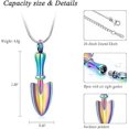 thumbnail image 2 of Spade Shape Cremation Jewelry Stainless Steel Shovel Memorial Urn Necklace Memorial Keepsake Pendant for Ashes for Men&Women, 2 of 7