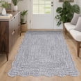thumbnail image 5 of FairOnly Grey 8'x10'Modern Ripple Weave Texture Machine Washable Area Rug for Living Room Ultra Thin Low Pile Non Slip Rug for Living Room Bedroom Kitchen,Brown, 5 of 7