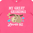 thumbnail image 4 of Inktastic My Great Grandma Loves Me with Sloth and Hearts Youth T-Shirt, 4 of 5