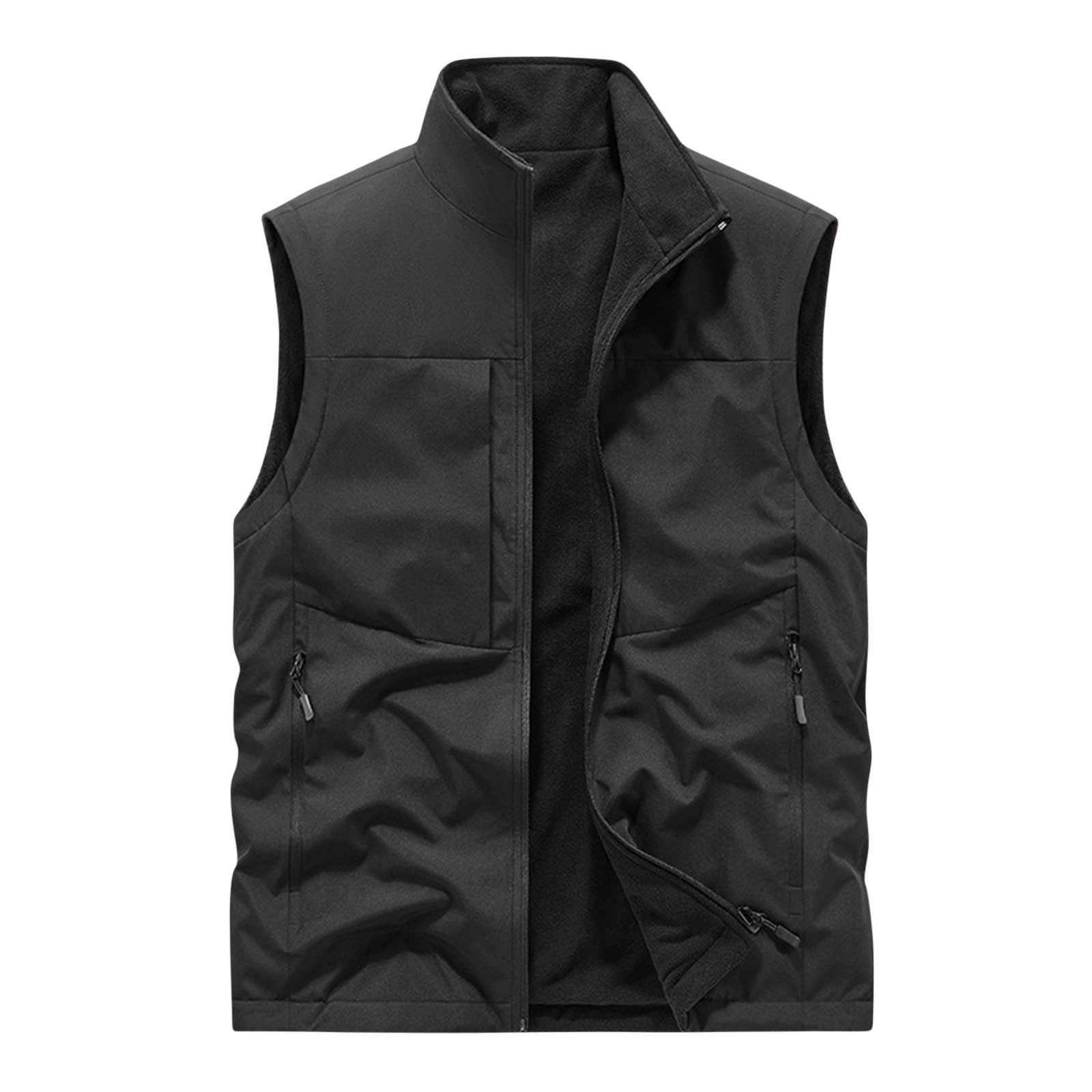 Dovford Men's Lightweight Softshell Vest Outerwear Windproof Sleeveless Jacket for Golf Running Hiking
