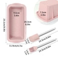 thumbnail image 4 of Molde para tostadas Rectangular Pan Hornear Pan Antiadherente Silicona Cepillo de cocina Raspador, Rosa 3pcs / set Eigraketly HA005323-01, 4 of 7