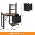 thumbnail image 5 of Craftian 76.6"H Washer & Dryer Storage Rack with Hamper, Laundry Room Storage Shelves, Brown, 5 of 8