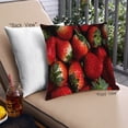 thumbnail image 1 of Ahgly Company Foods Strawberry Outdoor Throw Pillow, 18 inch by 18 inch, 1 of 6