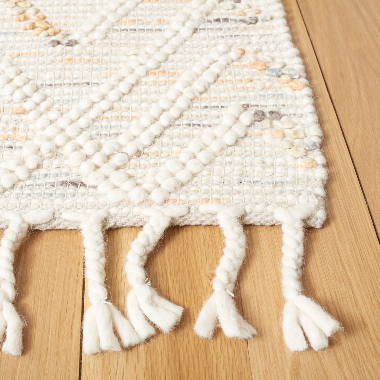 SAFAVIEH Natura Keith Geometric Area Rug, Ivory/Orange, 4' x 6'