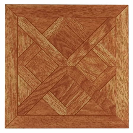 NEXUS Classic Parquet Oak 12x12 Self Adhesive Vinyl Floor Tile - 20 Tiles/20 Sq.Ft.