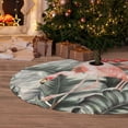 thumbnail image 6 of Lsque Tropical With Flamingos Print Christmas Tree Skirt, Tree Skirt with Ties or Velcro, Perfect for Holiday Decorations, Halloween, and New Year-36", 6 of 7